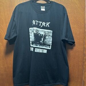Vintage UK Punk Band Attak t-shirt. Size XL.